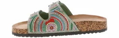 Comfort Sandals|Flat Sandals|JELLYPOP Eevi Bedazzle Women's Fashion Sandal Multicolor