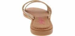 Comfort Sandals|Flat Sandals|JELLYPOP Rily Natural Embroid Women's Fashion Sandal Brown