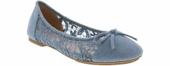 Flat|Comfort Shoes|JELLYPOP Tianna Denim Women’s Fashion Flat Blue