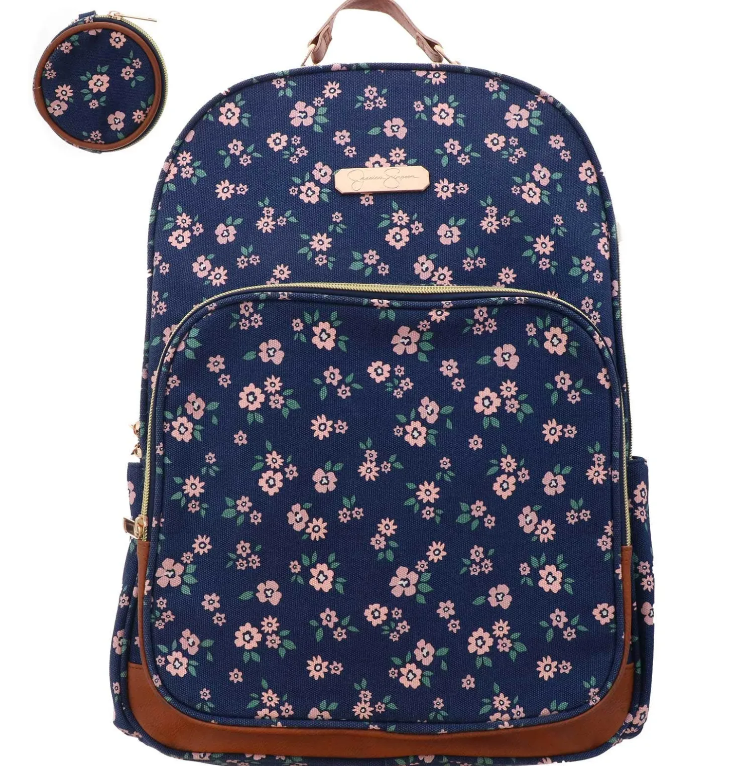Bags|JESSICA SIMPSON Navy Floral Backpack Blue