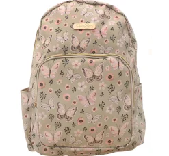 Bags|JESSICA SIMPSON Tan Butterfly Floral Backpack Beige