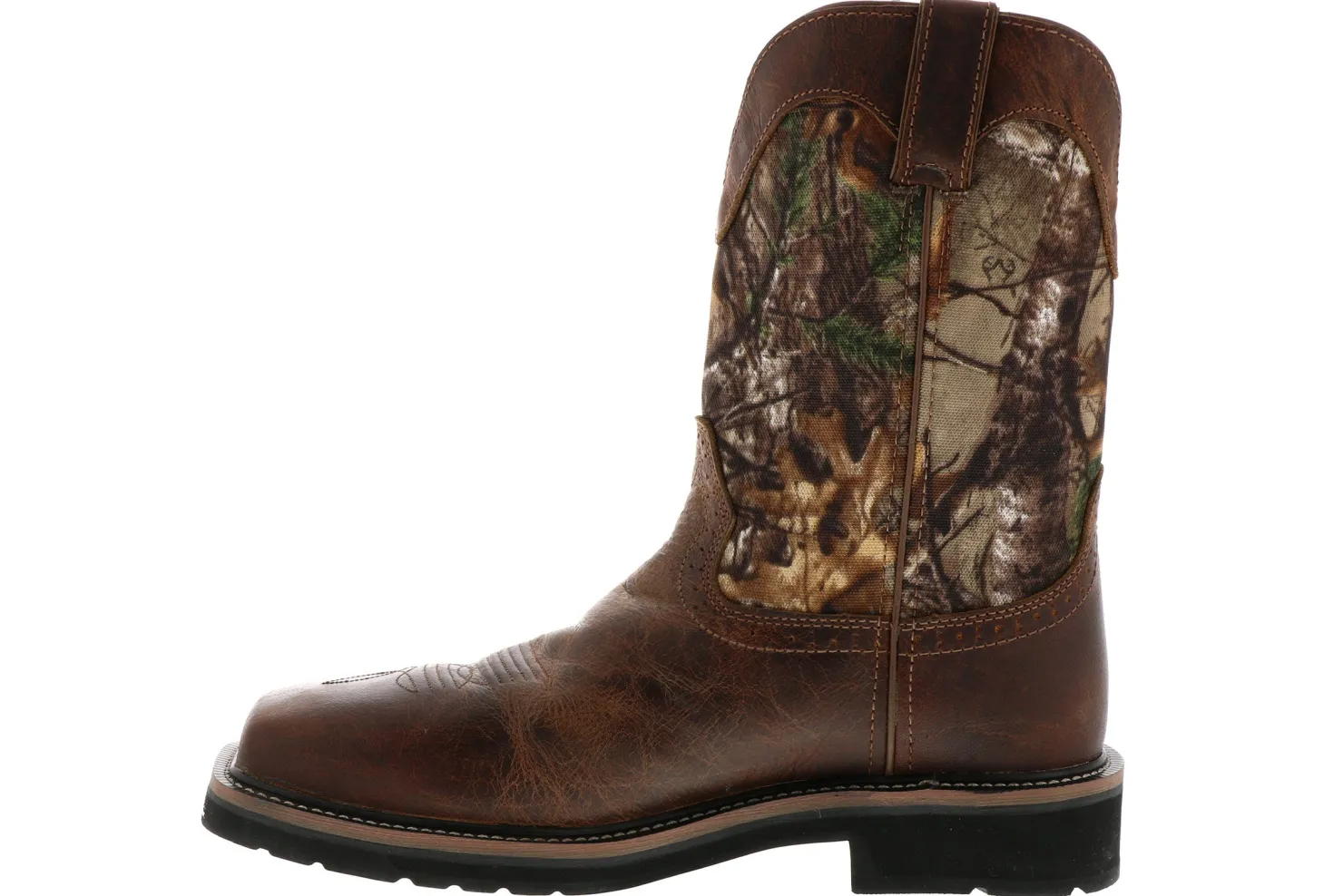 Safety Toe Boots|JUSTIN BOOTS Rugged Men's Composite Toe Work Boot Brown