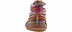 Sandals|KENSIE GIRL Rainbow Gladiator Youth Girls’ (11-4) Sandal Multicolor