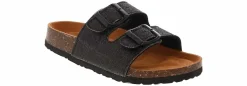 Sandals|KENSIE GIRL Shine Youth Girls’ (11-5) Footbed Sandal Black