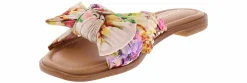 Comfort Sandals|Flat Sandals|KENSIE Renta 2 Floral Tie Women's Slide Sandal Multicolor