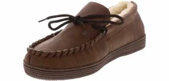 Comfort Shoes|Comfort|LAMO Classic Moc Waxed Men’s Wide-Width Comfort Slipper Brown
