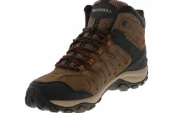 Hiking Boots|Trail|MERRELL Crosslander 3 Mid Men’s Wide-Width Waterproof Hiking Boot Brown