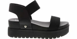 Comfort Sandals|MIA Junia Strap Women's Platform Sandal Black