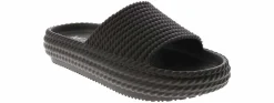Comfort Sandals|Flat Sandals|MIA Luvly Braided Women's Comfort Slide Black