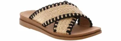 Flat Sandals|PIERRE DUMAS Caliso Natural Women's Wedge Sandal Beige