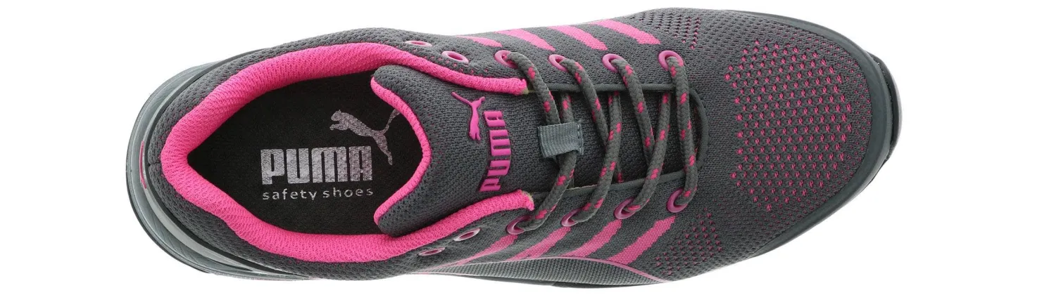 Safety Toe Athletics|Electro Static Dissipative (Esd)|PUMA Celerity Knit Low Women's Steel Toe Work Shoe Grey