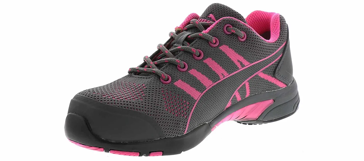 Safety Toe Athletics|Electro Static Dissipative (Esd)|PUMA Celerity Knit Low Women's Steel Toe Work Shoe Grey