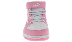 Athletic & Sneakers|PUMA Rebound Layup Blossom Youth Girls (11-3) Hi-Top Athletic Sneaker Pink
