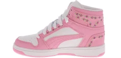 Athletic & Sneakers|PUMA Rebound Layup Blossom Junior Girls (4-7) Hi-Top Athletic Sneaker Pink
