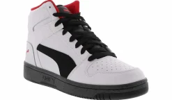 Basketball Shoes|PUMA Rebound Layup Elevated Men’s Hi-Top Basketball Sneaker White