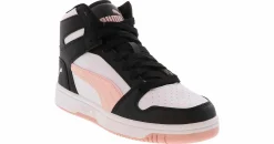 Athletic & Sneakers|PUMA Rebound Layup Junior Girls’ (4-7) Hi-Top Sneaker Black