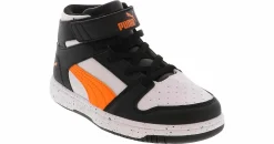 Athletics & Sneakers|PUMA Rebound Layup Light Speckle Youth Boys’ (11-3) Hi-Top Athletic Sneaker Black