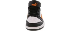 Athletics & Sneakers|PUMA Rebound Layup Light Speckle Youth Boys’ (11-3) Hi-Top Athletic Sneaker Black