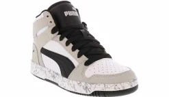 Athletics & Sneakers|PUMA Rebound Layup Marble Junior Boys’ (4-7) Hi-Top Athletic Sneaker Grey