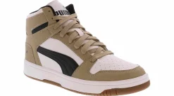 Athleisure & Casual|Basketball Shoes|PUMA Rebound Layup Men’s Hi-Top Basketball Sneaker Beige