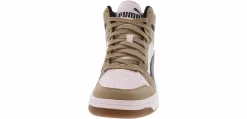 Athleisure & Casual|Basketball Shoes|PUMA Rebound Layup Men’s Hi-Top Basketball Sneaker Beige