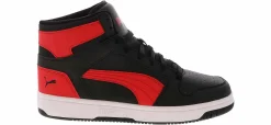 Athleisure & Casual|Basketball Shoes|PUMA Rebound Layup Men’s Wide-Width Hi-Top Basketball Sneaker Black
