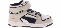 Athletics & Sneakers|PUMA Rebound Layup Outlined Youth Boys' (11-3) Hi-Top Sneaker Grey