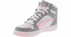 Athletic & Sneakers|PUMA Rebound Layup SL Youth Girls’ (11-3) Hi-Top Athletic Sneaker Grey