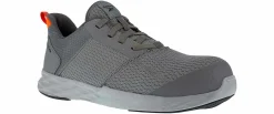Safety Toe Athletics|Slip Resistant|REEBOK WORK Astroride Strike Men's Composite Toe Work Shoe Grey
