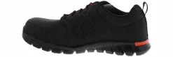 Safety Toe Athletics|Slip Resistant|REEBOK WORK Sublite Cushion Work Men's Composite Toe Work Shoe Black