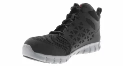 Safety Toe Athletics|Slip Resistant|REEBOK WORK Sublite Cushion Men's Alloy Toe Work Shoe Black
