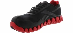 Safety Toe Athletics|Slip Resistant|REEBOK WORK Zig Pulse Men’s Composite Toe Work Shoe Black