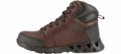 Safety Toe Boots|Slip Resistant|REEBOK WORK Zigkick Men's Carbon Toe Work Boot Brown