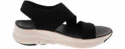 Comfort Sandals|Footbed Sandals|SKECHERS Arch Fit Sling Back Women's Comfort Sandal Black