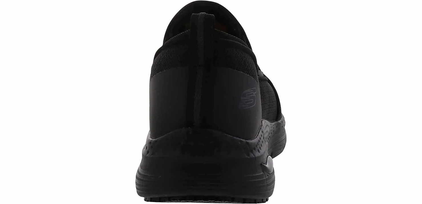 Slip Resistant|SKECHERS Arch Fit Tineid Men's Wide-Width Slip Resistant Work Shoe Black
