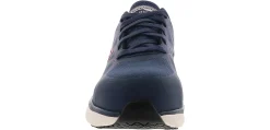Safety Toe Athletics|Slip Resistant|SKECHERS Arch Fit Vigorit Men’s Alloy Toe Work Shoe Blue