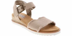 Comfort Sandals|Wedge & Platform Sandals|SKECHERS Bobs Desert Kiss Adobe Princess Women’s Wedge Sandal Beige