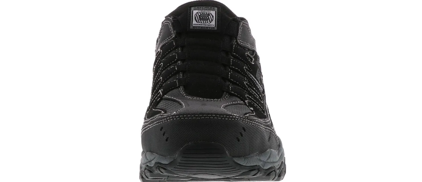Safety Toe Athletics|SKECHERS Crankton Ebitt Men's Steel Toe Work Shoe Black