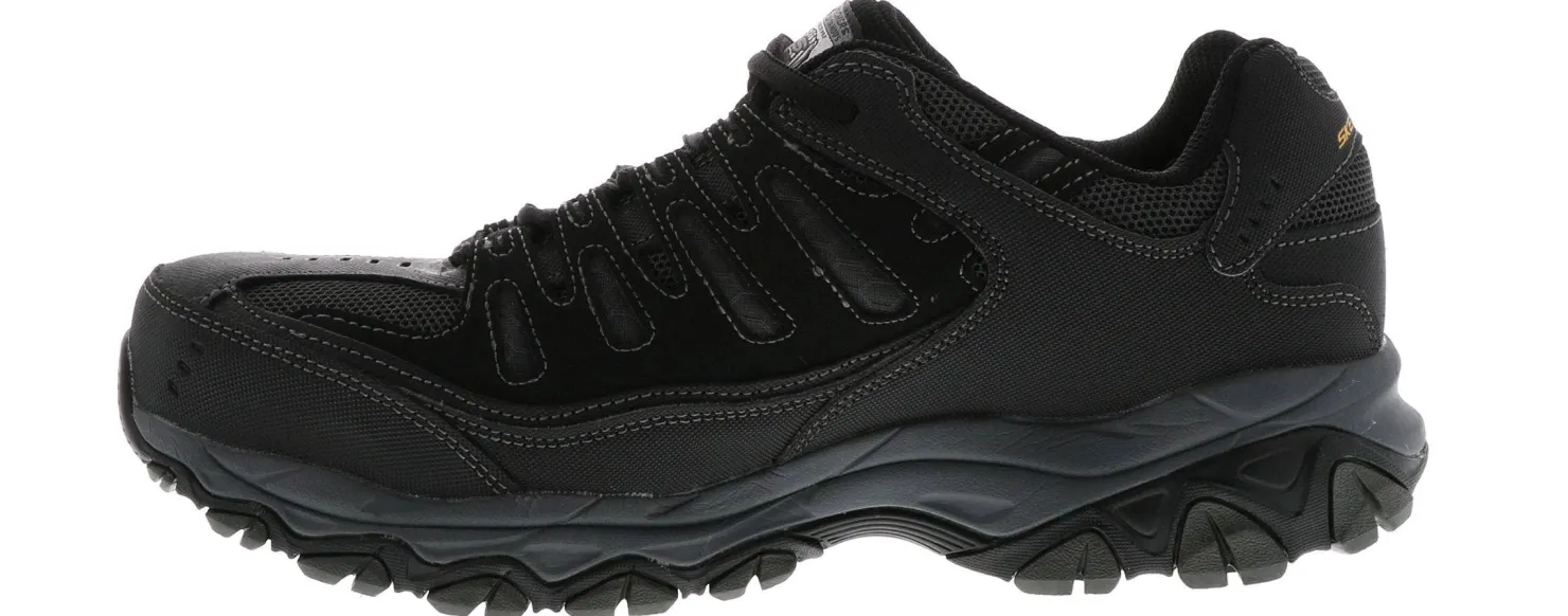 Safety Toe Athletics|SKECHERS Crankton Men's Steel Toe Work Shoe Black