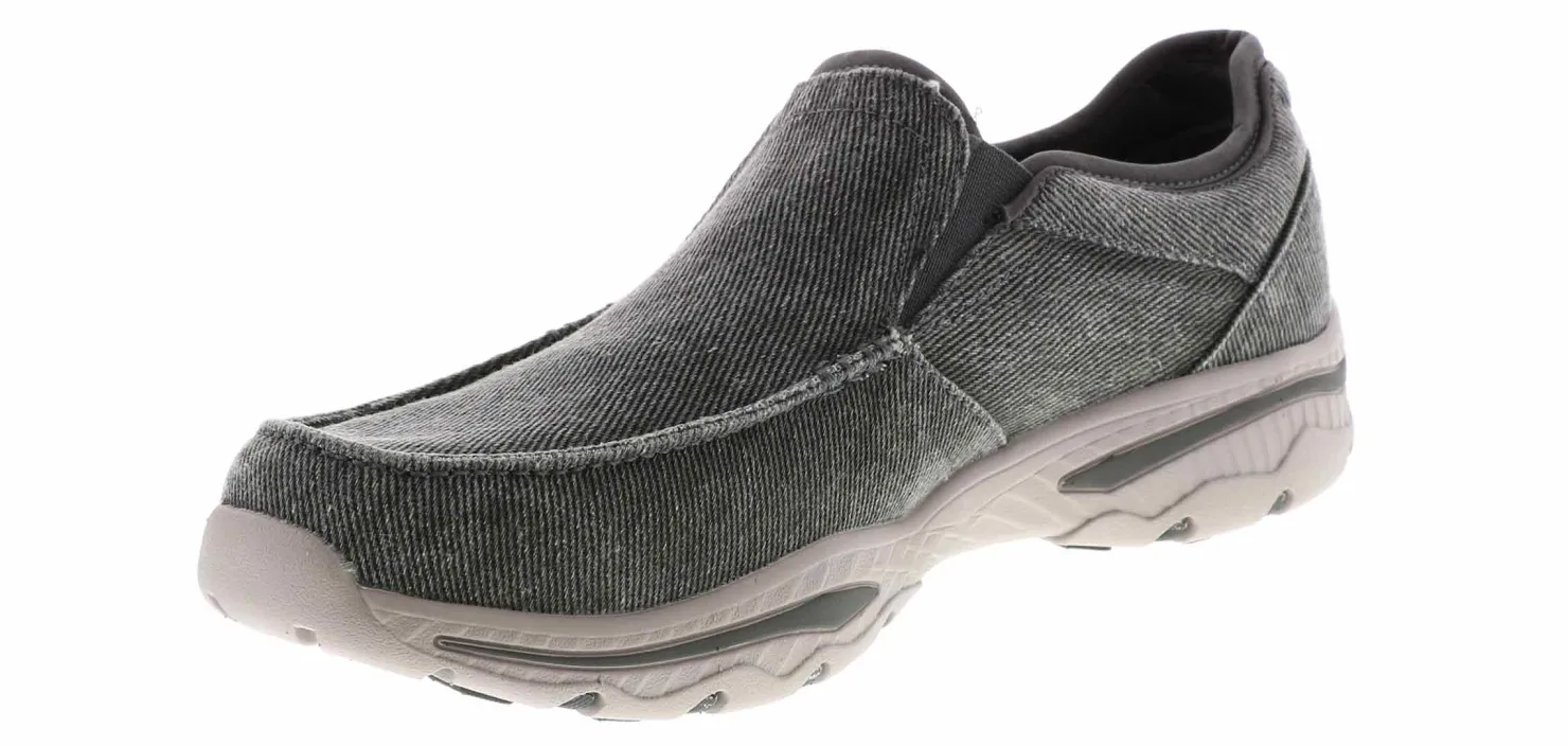 Canvas Shoes|Comfort Shoes|SKECHERS Creston Moseco Men's Casual Shoe Grey