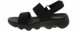 Comfort Sandals|Outdoor Sandals|SKECHERS Go Walk Massage Fit Women’s Comfort Sandal Black