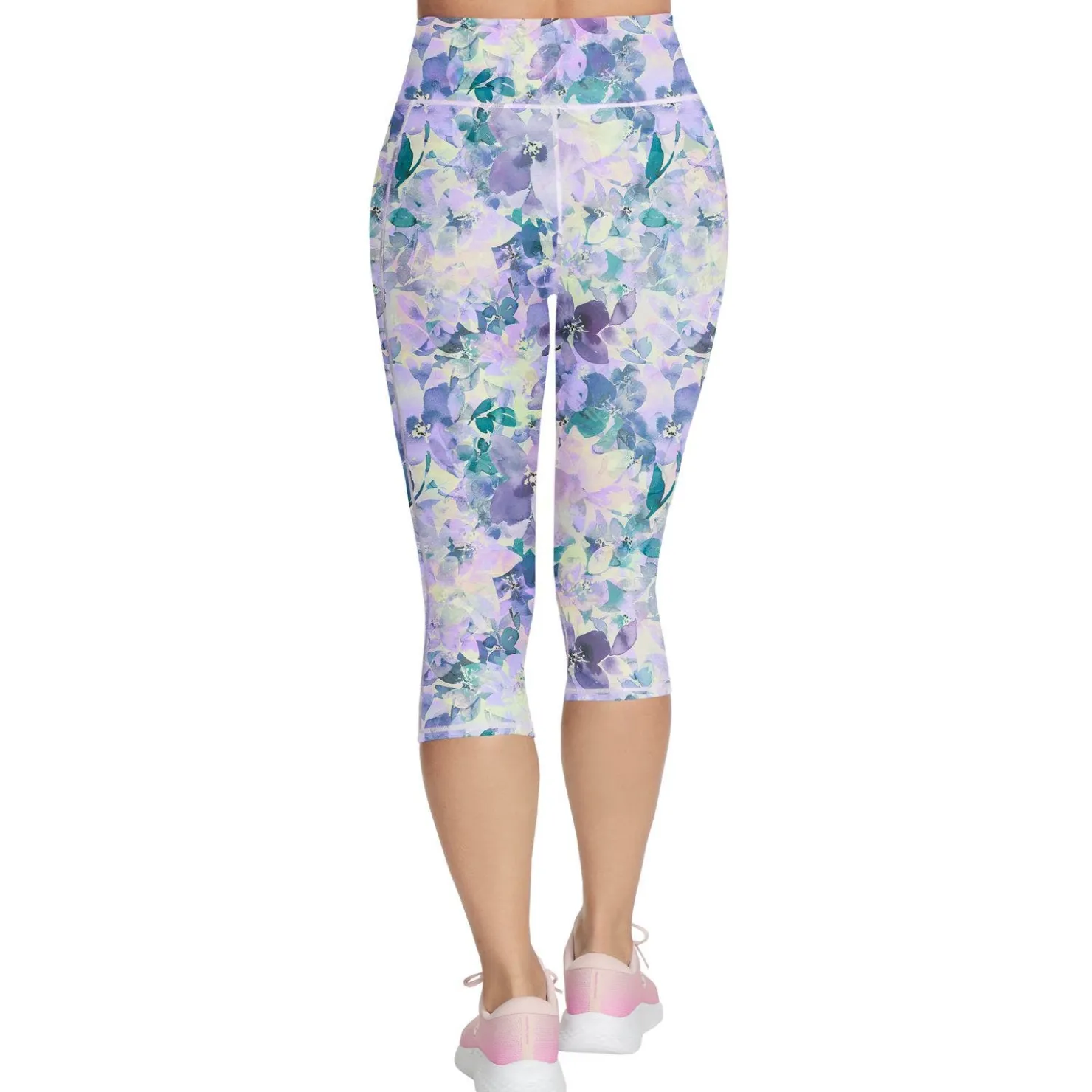 Bottoms|SKECHERS Go Walk Seascape Women's Capri Legging Multicolor