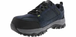Safety Toe Athletics|Electro Static Dissipative (Esd)|SKECHERS Greetah Men's Composite Toe Work Shoe Blue