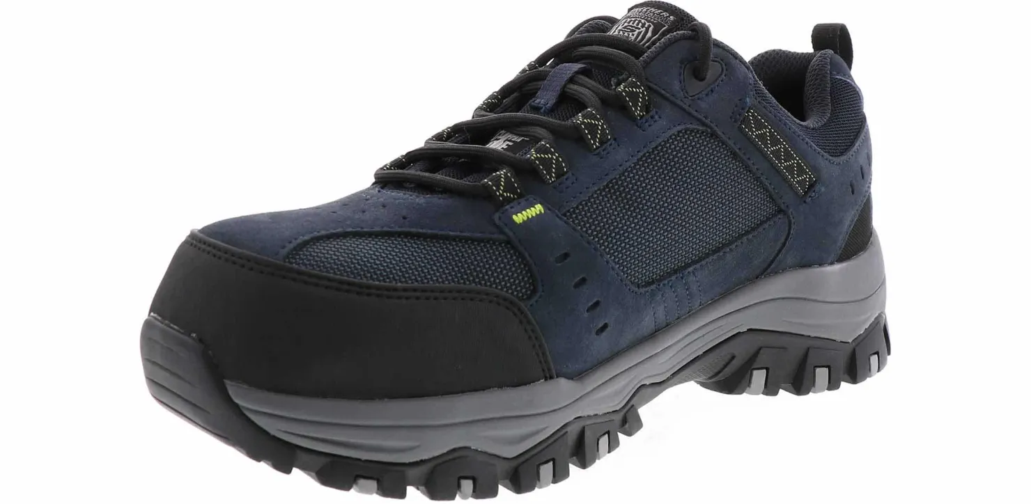 Safety Toe Athletics|Electro Static Dissipative (Esd)|SKECHERS Greetah Men's Composite Toe Work Shoe Blue
