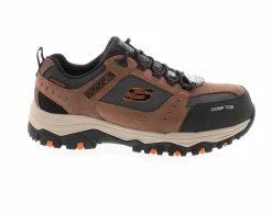 Safety Toe Athletics|SKECHERS Greetah Men's Composite Toe Work Shoe Brown
