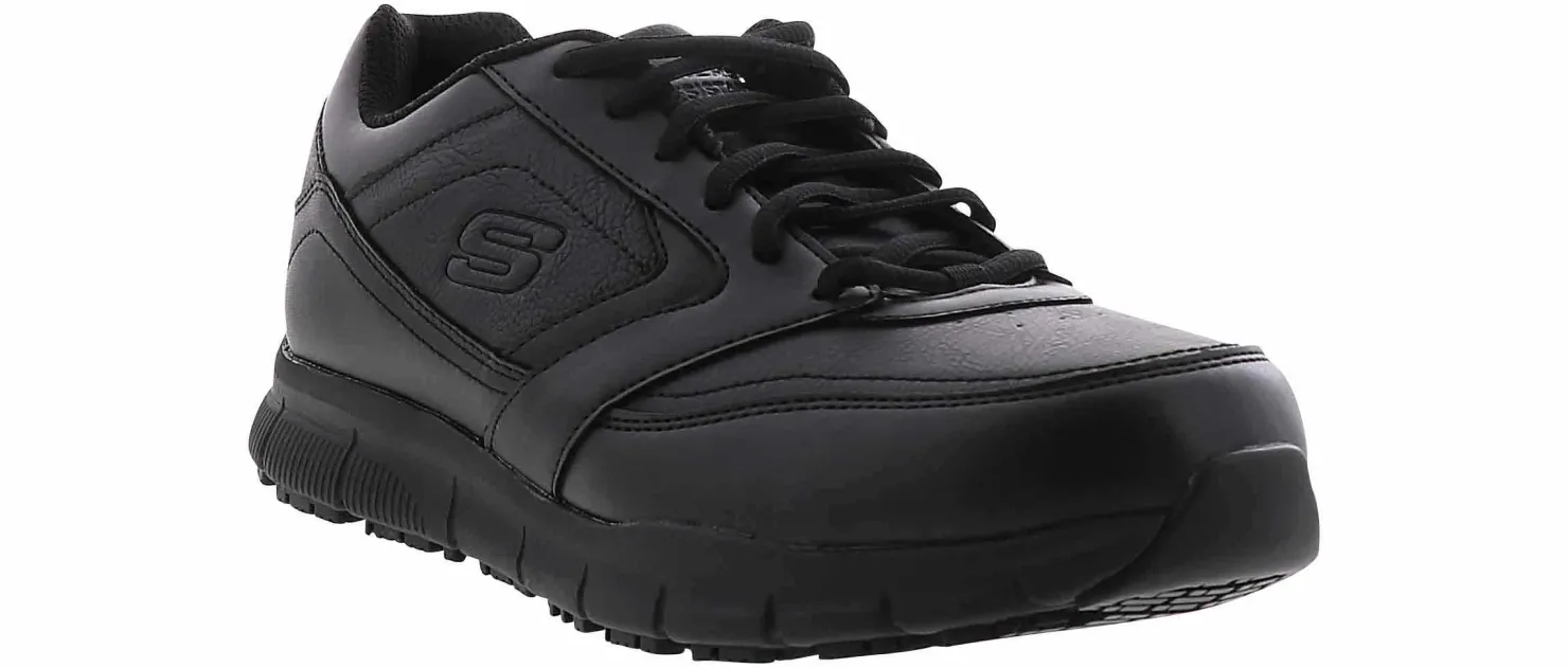 Slip Resistant|Wide|SKECHERS Nampa Wyola Women’s Wide-Width Slip Resistant Work Shoe Black