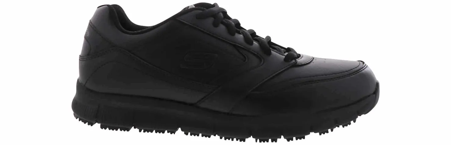Slip Resistant|Wide|SKECHERS Nampa Wyola Women’s Wide-Width Slip Resistant Work Shoe Black
