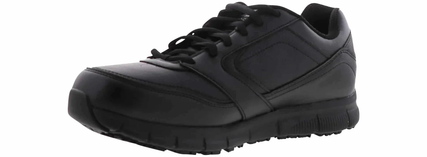 Slip Resistant|Wide|SKECHERS Nampa Wyola Women’s Wide-Width Slip Resistant Work Shoe Black