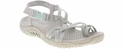 Comfort Sandals|Outdoor Sandals|SKECHERS Reggae Positive Space Women's Sandal Grey