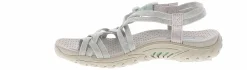 Comfort Sandals|Outdoor Sandals|SKECHERS Reggae Positive Space Women's Sandal Grey